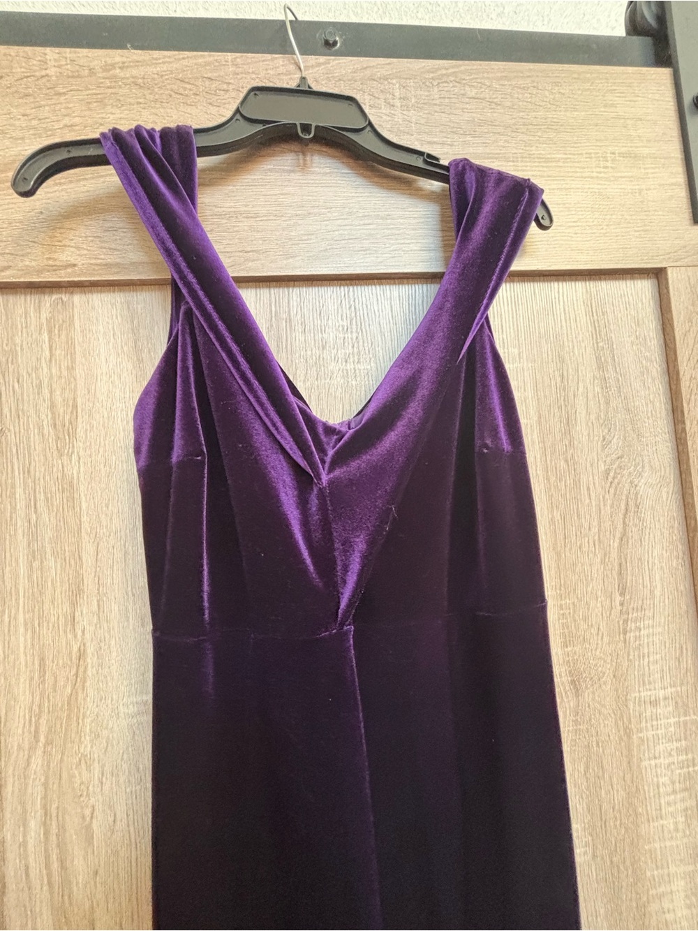 Fashion Nova Deep Purple Velvet Maxi Dress